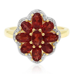Gouden ring met Rode Tibetanieten
