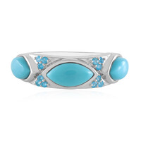 Zilveren ring met Sleeping Beauty Turkooisen (KM by Juwelo)
