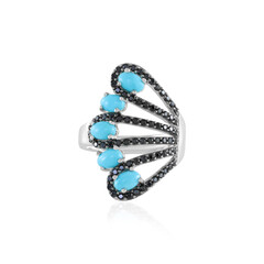Zilveren ring met Sleeping Beauty Turkooisen