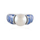 Zilveren ring met een Witte zoetwater kweekparel (Adela Silber)