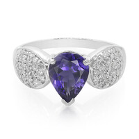 Zilveren ring met een Ceylon ioliet