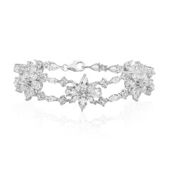 Zilveren armband met witte topaasstenen