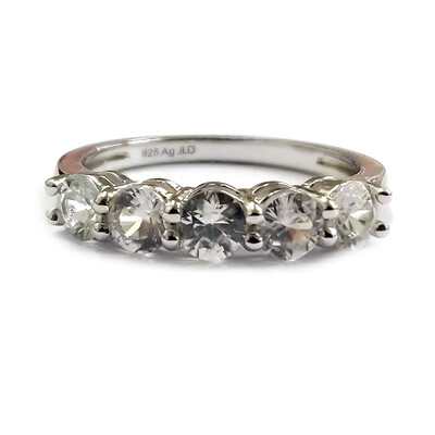 Zilveren ring met zirkonen