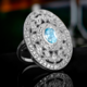 Zilveren ring met een hemel-blauwe topaas