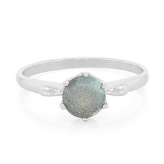 Zilveren ring met een spectroliet