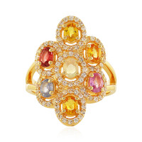 Zilveren ring met saffieren