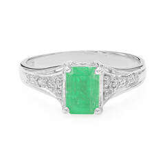 Zilveren ring met een Bahia-smaragd