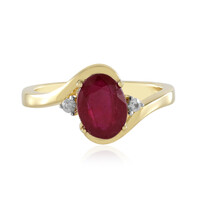 Zilveren ring met een Madagaskar Robijn