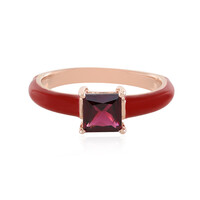 Zilveren ring met een framboos rhodoliet
