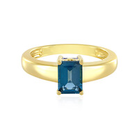Zilveren ring met een Londen-blauwe topaas