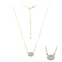 Gouden halsketting met een Diamant SI1 (G)