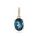 Gouden hanger met een Londen-blauwe topaas