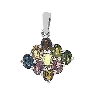 Zilveren hanger met toermalijnen