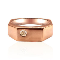 Gouden ring met een SI1 Argyle Rose De France Diamant