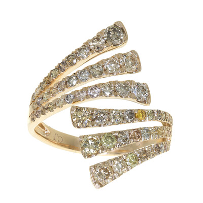 Gouden ring met SI2 Fancy Diamanten (CIRARI)