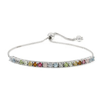 Zilveren armband met Zwitsers-blauwe topaasstenen