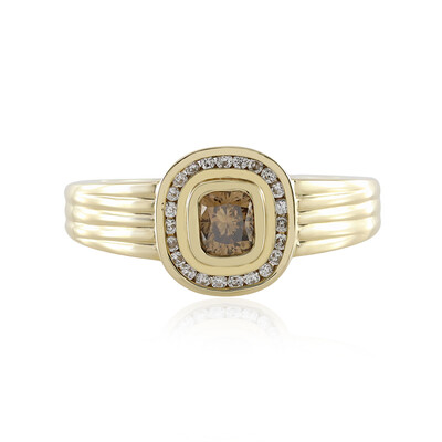 Gouden ring met een SI2 Bruine Diamant (de Melo)