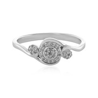 Zilveren ring met I1 (I) Diamanten