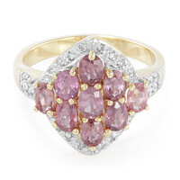 Gouden ring met Onverhitte Padparadscha Saffieren (AMAYANI)