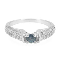 Zilveren ring met een Tanzania-Saffier
