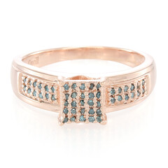 Zilveren ring met Fancy diamanten