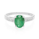 Zilveren ring met een Bahia-smaragd