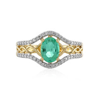 Gouden ring met een Columbiaanse smaragd (AMAYANI)