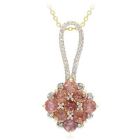 Gouden halsketting met Onverhitte Padparadscha Saffieren (AMAYANI)