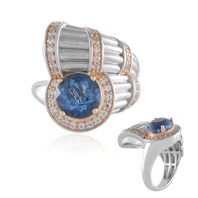 Zilveren ring met een kleurwissel fluoriet (Dallas Prince Designs)