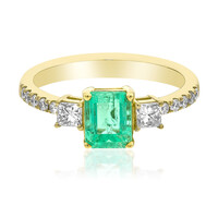Gouden ring met een AAA Zambia smaragd (CIRARI)