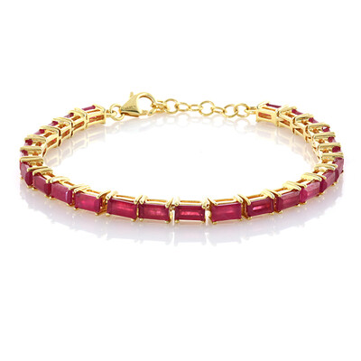 Zilveren armband met Madagaskar Robijnen