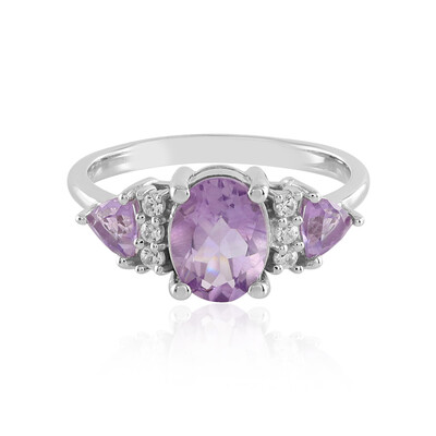 Zilveren ring met een amethist