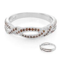 Zilveren ring met Fancy diamanten