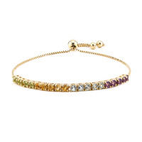Zilveren armband met citrienstenen