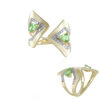 Gouden ring met tsavorieten (de Melo)