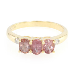 Gouden ring met Onverhitte Padparadscha Saffieren (AMAYANI)