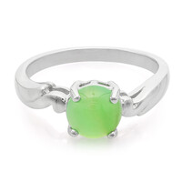 Zilveren ring met een keizerlijk chrysopraas