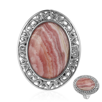 Zilveren ring met een rhodochrosiet (Art of Nature)