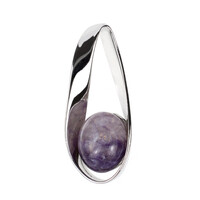 Zilveren hanger met een Charoite