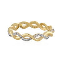 Zilveren ring met witte topaasstenen