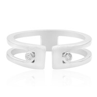 Zilveren ring met I1 (G) Diamanten