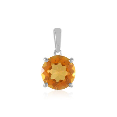Zilveren hanger met een Oranje mystieke kwarts