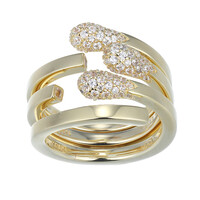 Zilveren ring met witte topaasstenen (Adela Silber)