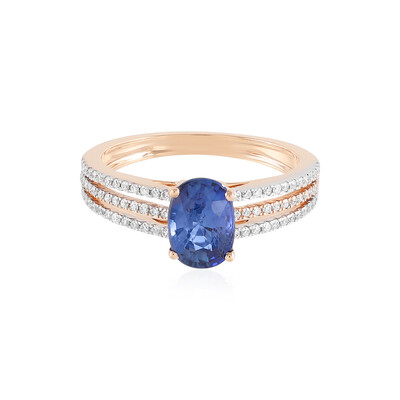 Gouden ring met een Ceylon saffier