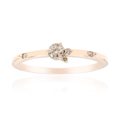 Gouden ring met een SI1 Argyle Rose De France Diamant (Annette)