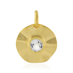 Zilveren hanger met een witte kwarts