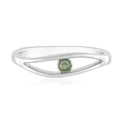 Zilveren ring met een Chroom apatiet