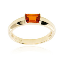 Gouden ring met een Mexicaanse vuur opaal (CUSTODANA)