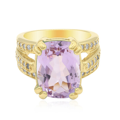 Zilveren ring met een Boliviaanse amethist