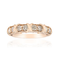 Gouden ring met SI1 Argyle Rose De France Diamanten